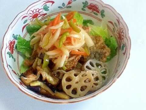 万能ダレで夏野菜と鯵の南蛮漬け